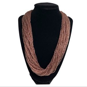 3/$25 Cookie Lee Multi Strand Brown Bead Necklace